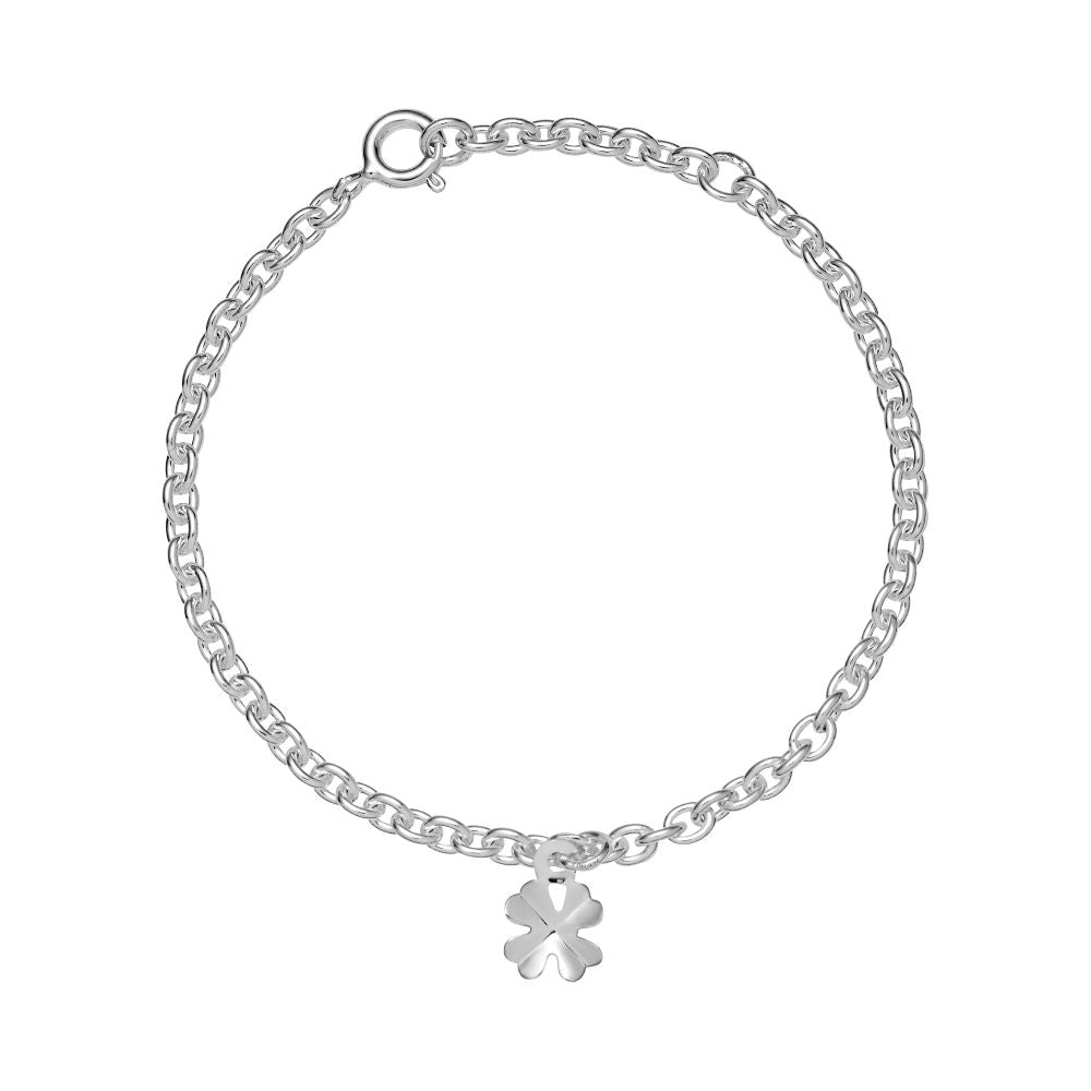 Lund Copenhagen Sølv Barne Armbånd Med Firkløver 9011143 - Lund Armbånd