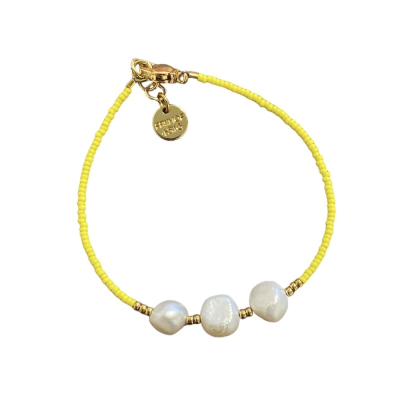 Armbånd Friihof Siig Gul Perler - Friihof + Siig Armbånd