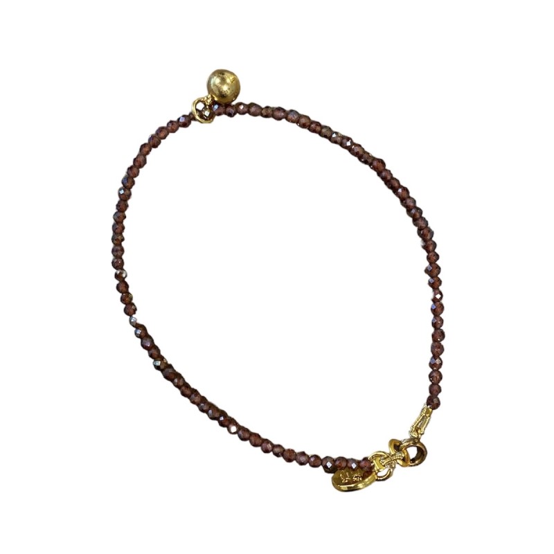 Armbånd Friihof Siig Rødbrun Glasperle - Friihof + Siig Armbånd