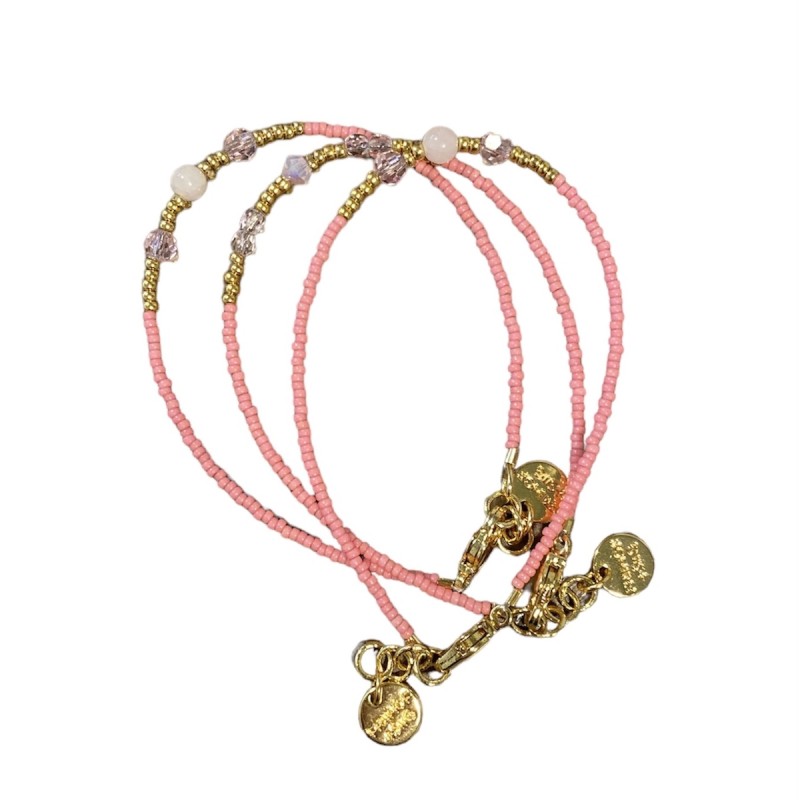 Armbånd Friihof Siig Unika Lyserød - Friihof + Siig Armbånd