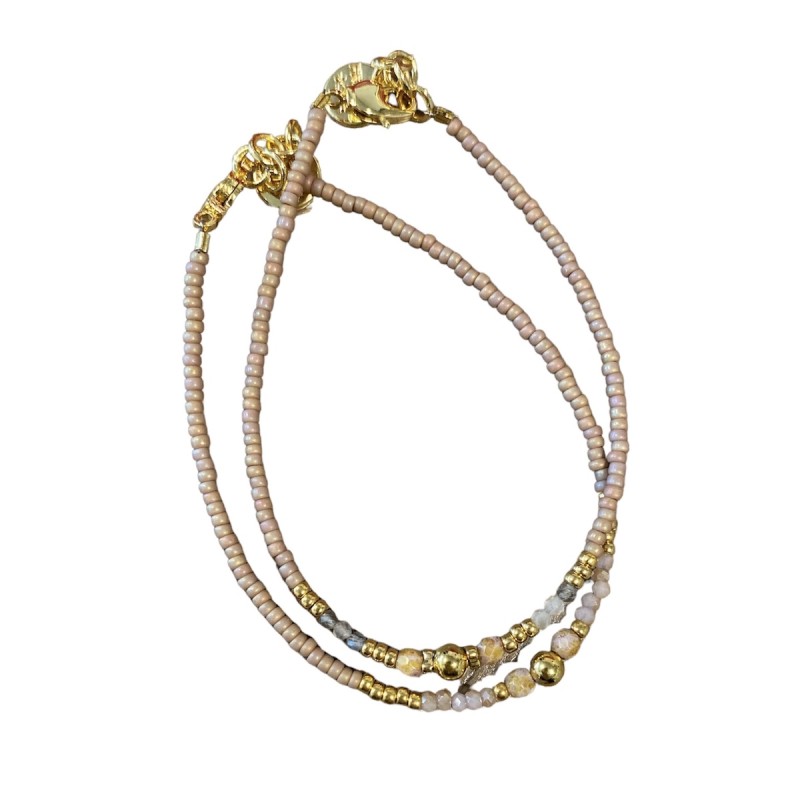 Armbånd Friihof Siig Unika Mat Beige - Friihof + Siig Armbånd