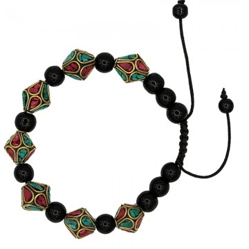 Sort Armbånd Turkis Koral Agat Spirituelle Smykker Godkarmashop - Phoenix Import Armbånd