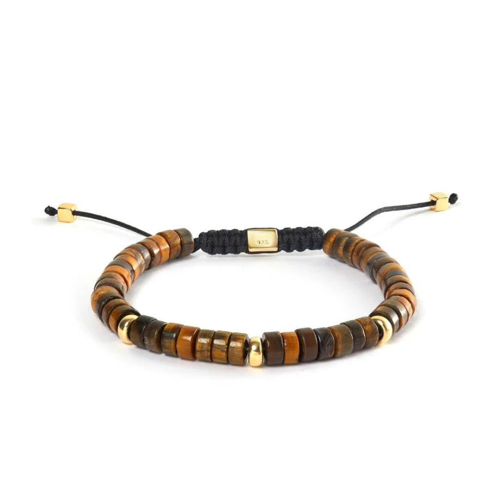 Alexander Lynggaard Tiger Øje Heishi Braided Armbånd 6mm B00202 - Armbånd