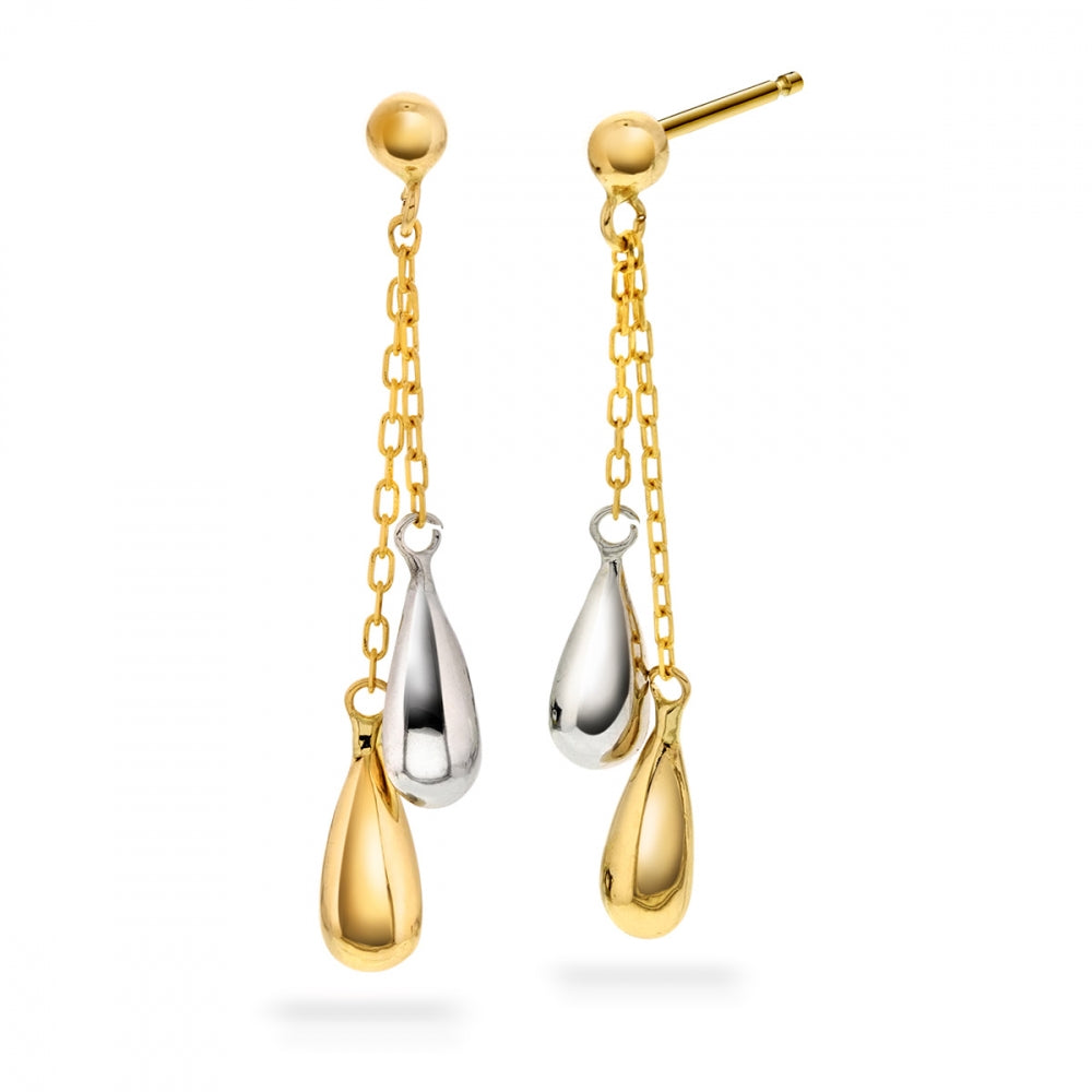 Arne Nordlie 14kt ørehænger Med Kæde Dråber 53355 - Arne Nordlie Øreringe