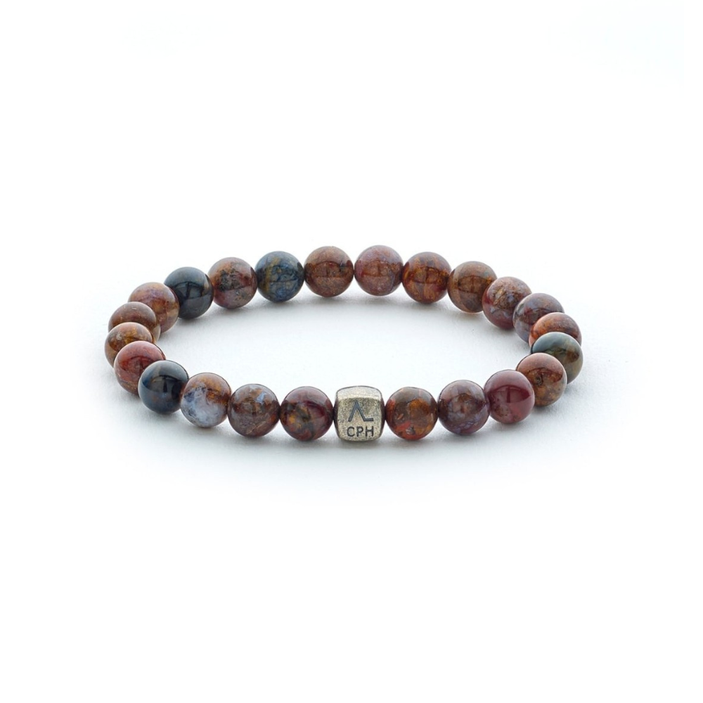 Alexander Lynggaard Armbånd Med Brunlige Pietersiter 8mm C01100 - Armbånd