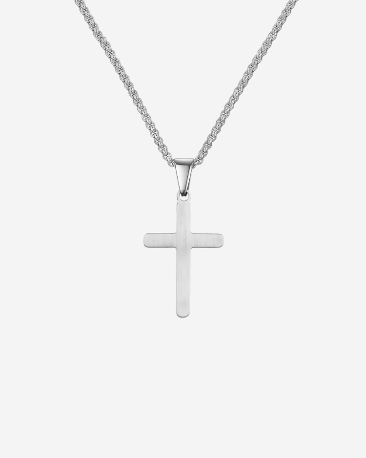 Cross Necklace Sølvfarvet - Khaai Studio Halskæder