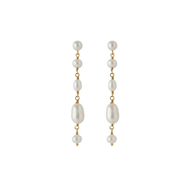 Hvid Pernille Corydon White Dreams øreringe Forgyldt - Øreringe  - 5711980060247