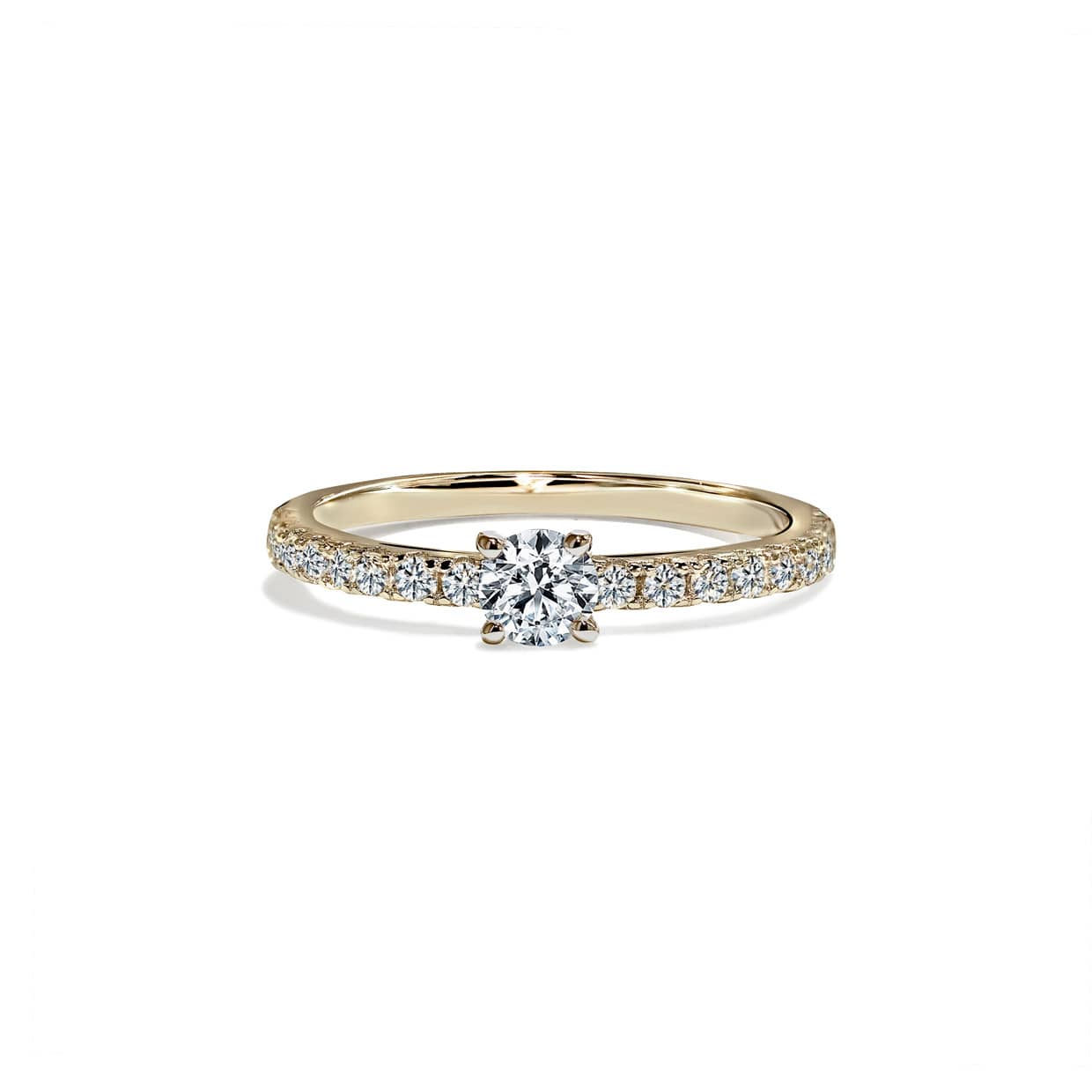 Oxford Round Cut Solitaire Ring Guld - Abelstedt Fingerringe
