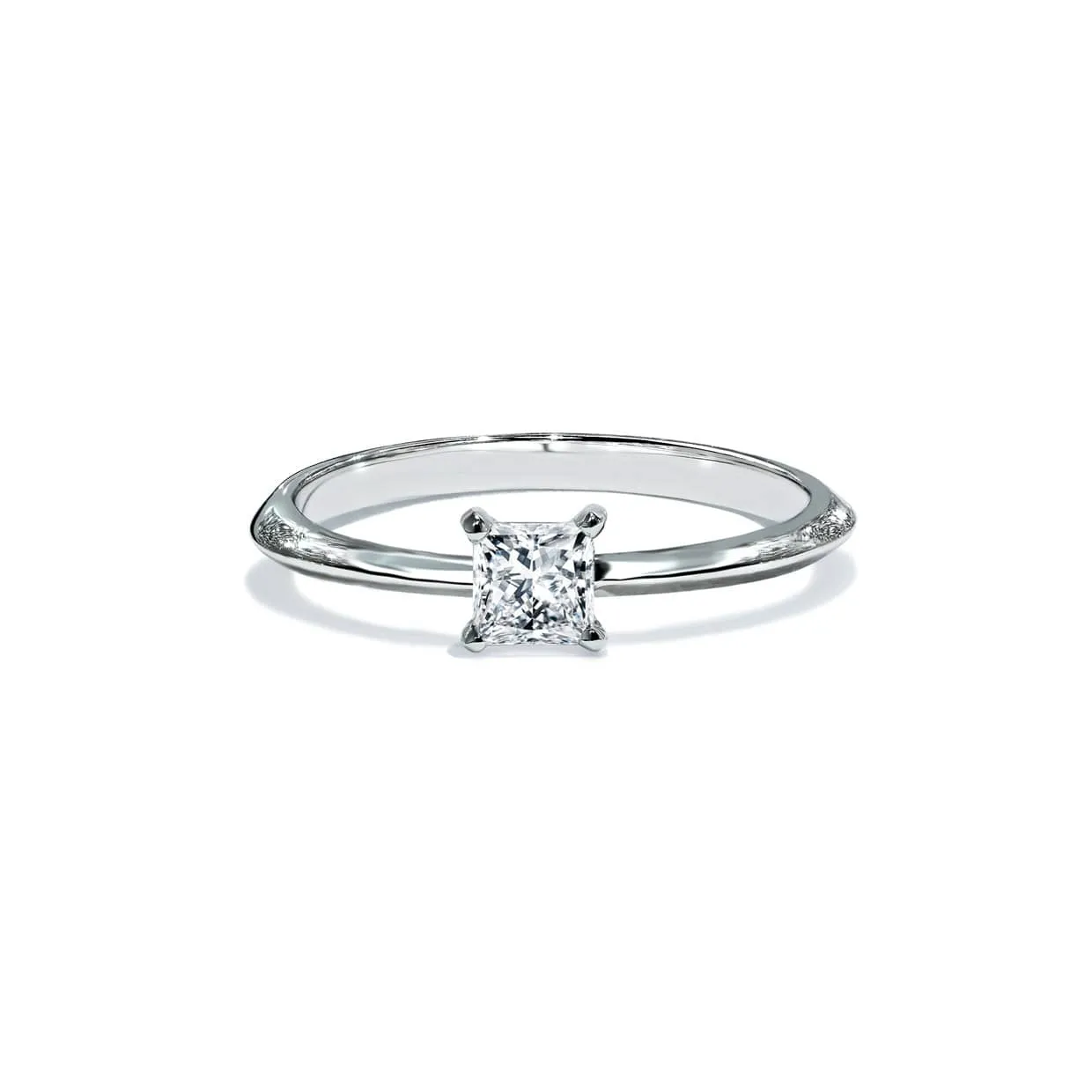 Oxford Sølv Firkantet Solitaire Ring - Abelstedt Fingerringe