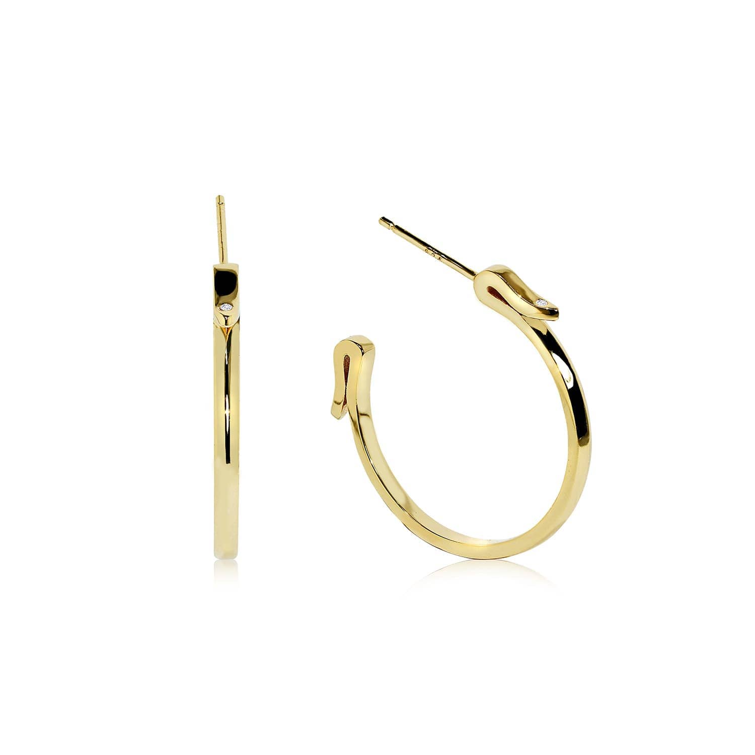 Equestrian Gold Hoops øreringe - Abelstedt Øreringe