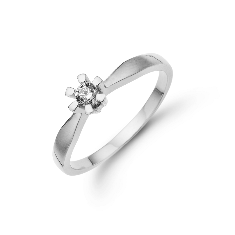 Hvid Eternity Aagaard Ring Guld - Aagaard Fingerringe