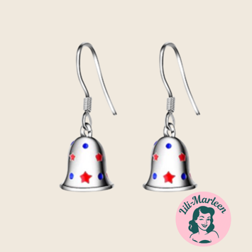 925 Sølv Søde Hængeøreringe Med Små Klokker - Øreringe