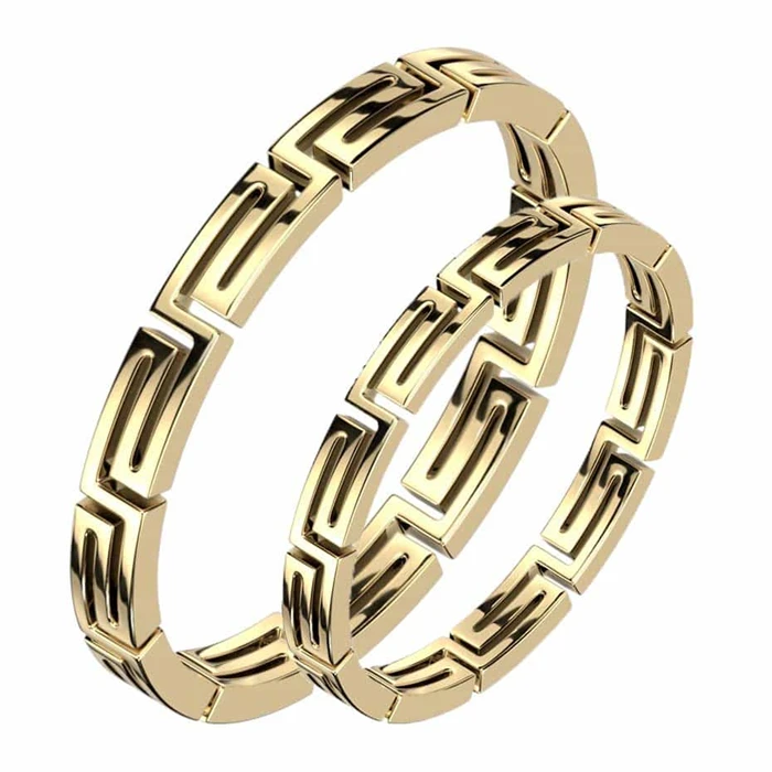 Mazecut Ring Til Forlovelse Eller Vielse Gold - Fingerringe