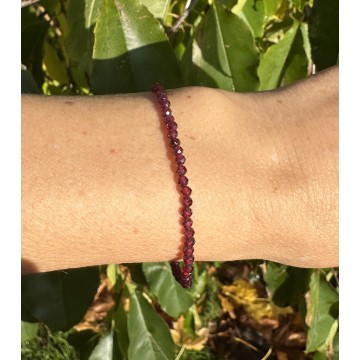 Granat Facetslebet Armbånd Krystal Armbånd Godkarmashop - Govind Jain Armbånd