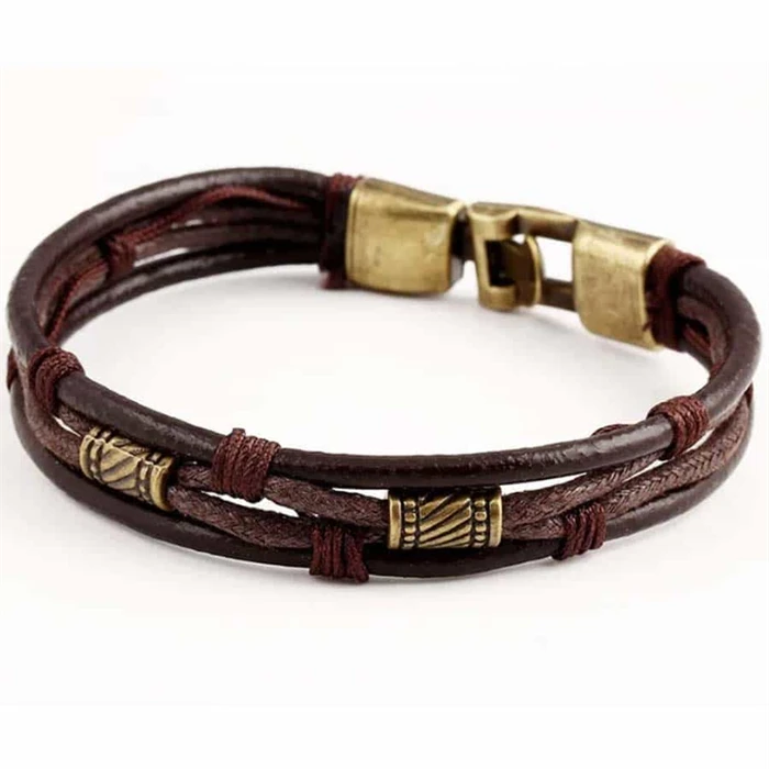 Vintage Mørk Brun Armbånd Bronze - Armbånd