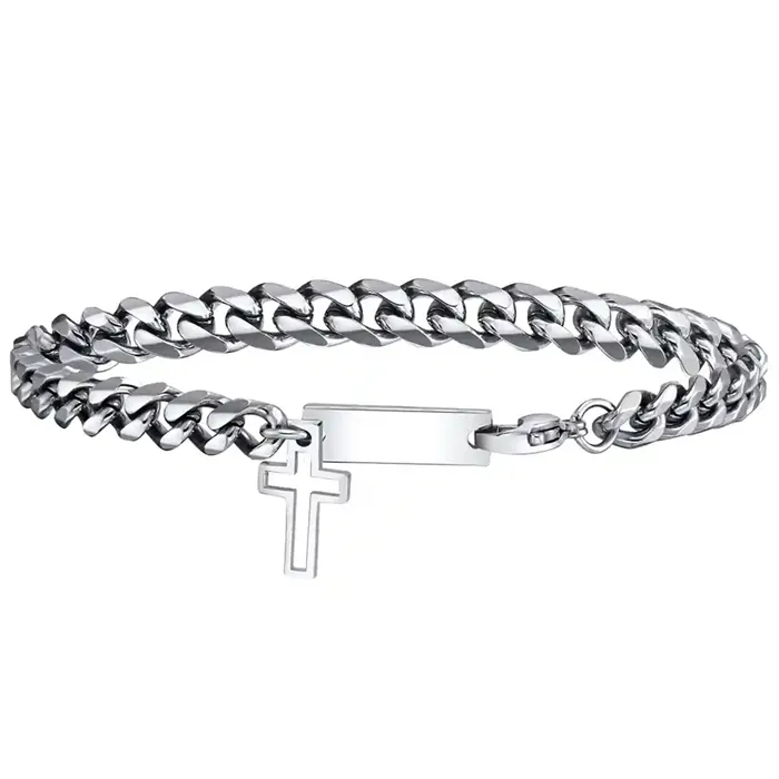 Kors Herrearmbånd Rustfrit Stål - Armbånd
