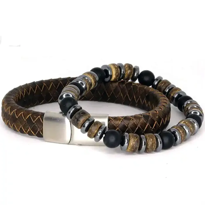 Major Labb Armbåndsæt Brun 20cm - Armbånd