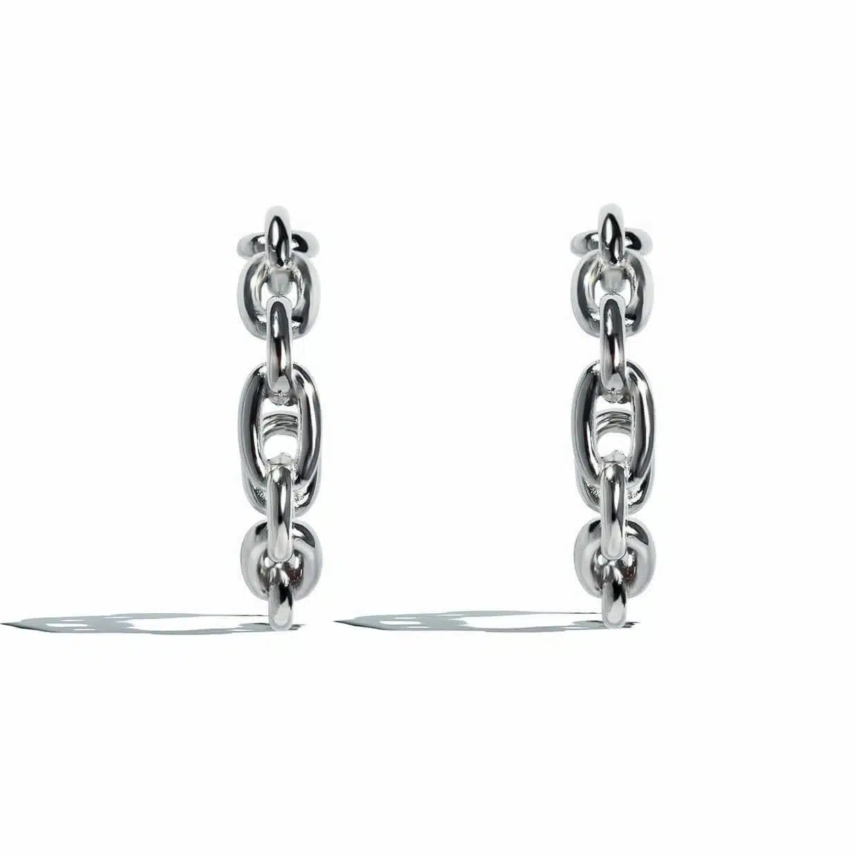 Bold Hænge Hoops Sølv - Abelstedt Øreringe