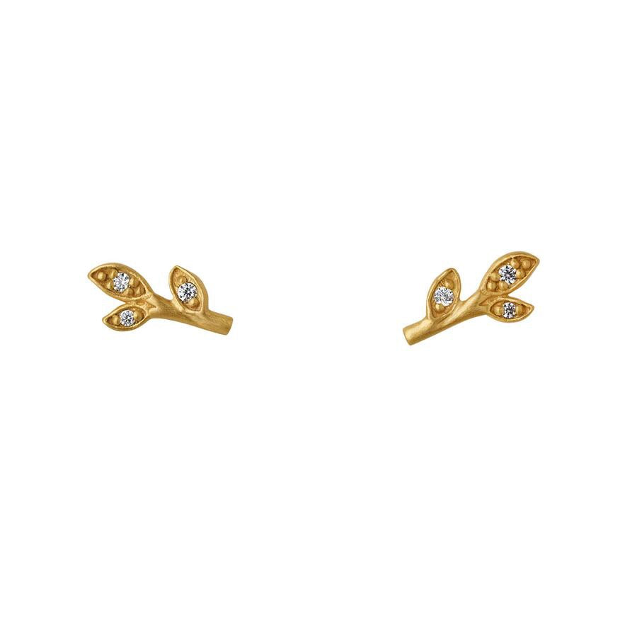 Bybiehl Jungle Ivy Leaf øreringe Forgyldt 3110a - Bybiehl Øreringe  - 1233690108643