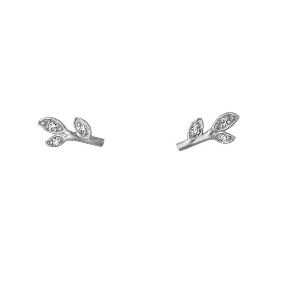 Bybiehl Jungle Ivy Leaf Sparkle øreringe Sølv 3110a - Bybiehl Øreringe  - 1233690108650