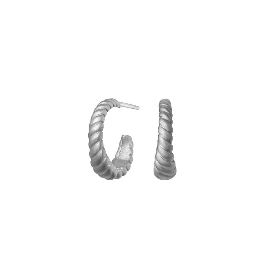 Seashell Hoops Sølv Fra Bybiehl 3601 - Bybiehl Øreringe  - 1233690108711