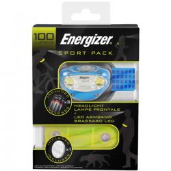 Energizer 100 Lumen Sport Pack Pandelampe Inkl Led Armbånd - Energizer Armbånd  - 7638900426403
