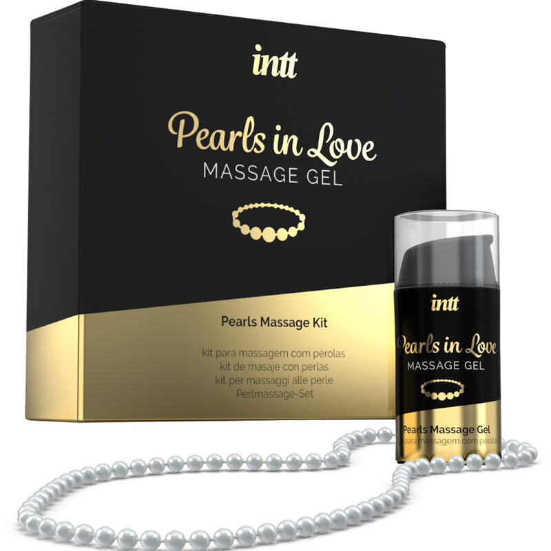 Intt Massage & Oral Sex Pearls Love With Pearl Necklace And Silicone Gel - Halskæder  - 05600304015370