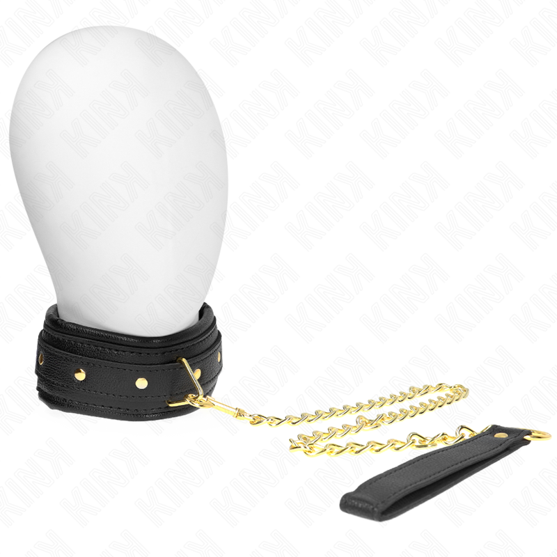 Kink Collar & Gag Kink Necklace With Sponge Imitation Leather Strap Model Adjustable - Halskæder  - 08435565941574