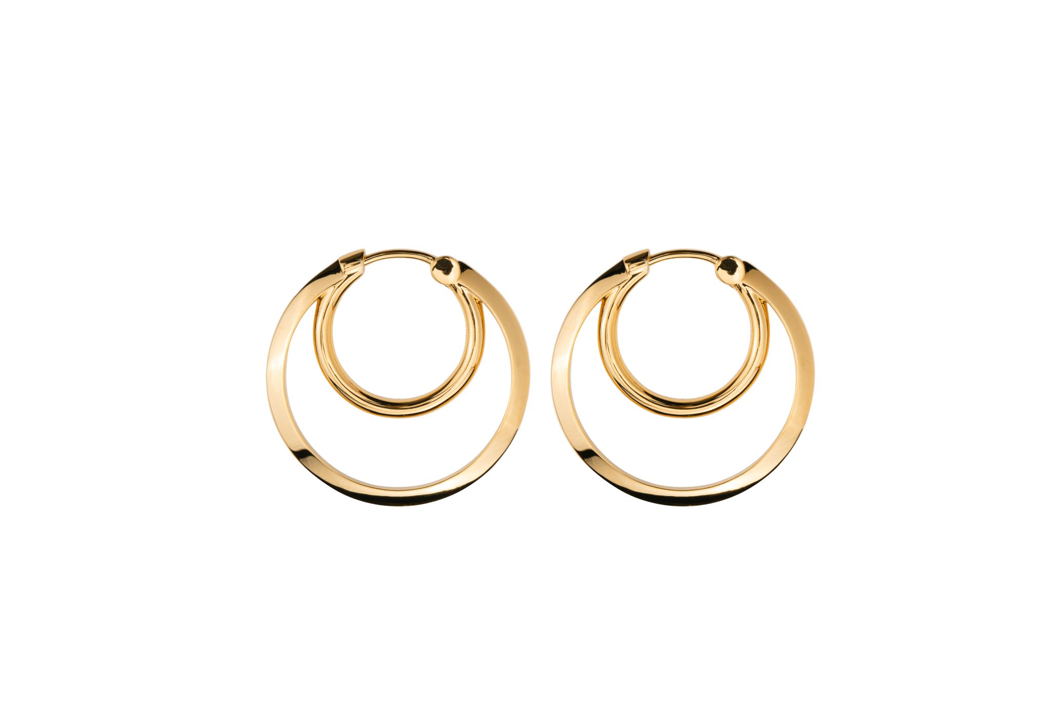 Guld Double Hoops - Ix Studios Øreringe  - 5714534002250