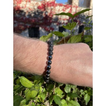 Lava Hæmatit Herre Armbånd Krystal Armbånd Til Mænd Godkarmashop - Christian Emig Armbånd