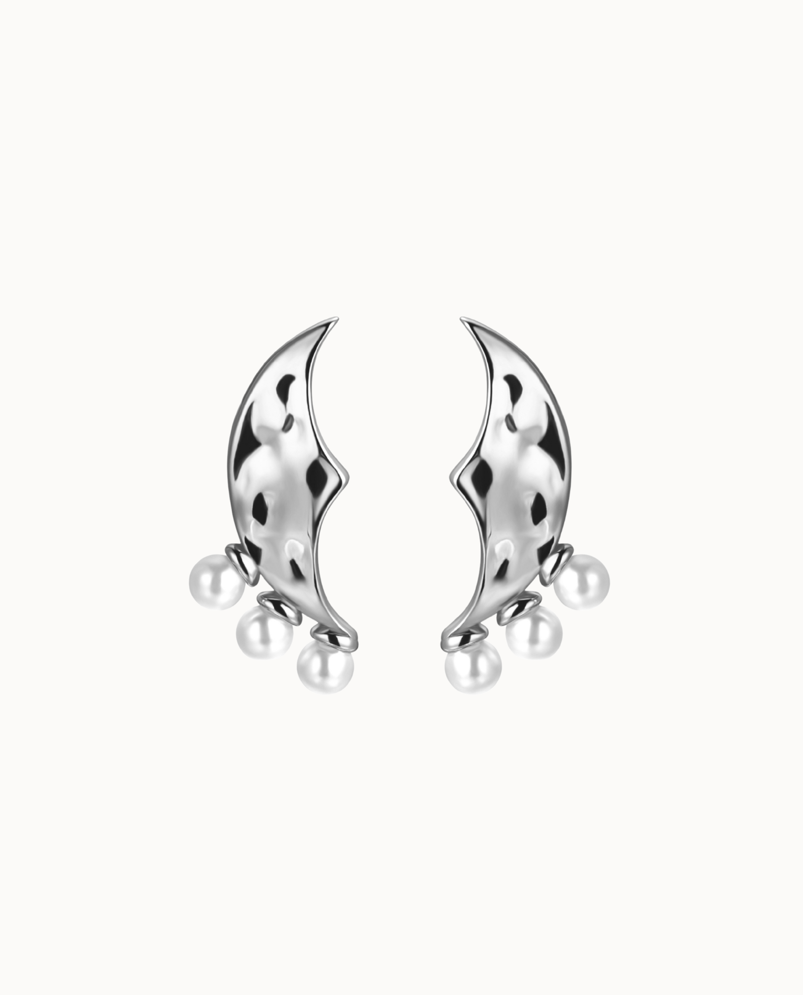 Luna Earrings Sølv - Nava Copenhagen Øreringe  - 05715461001262