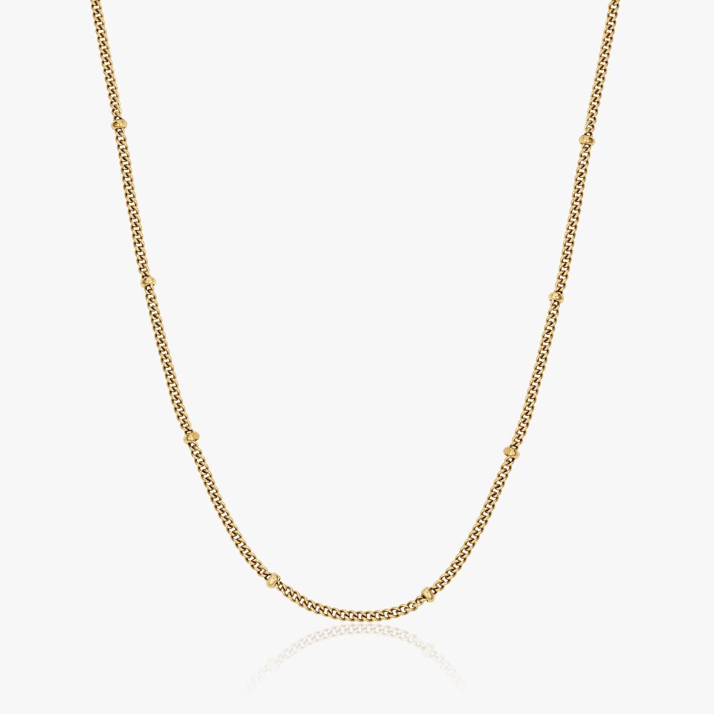 Luna Bead Halskæde 14k Guldbelagt - Halskæder
