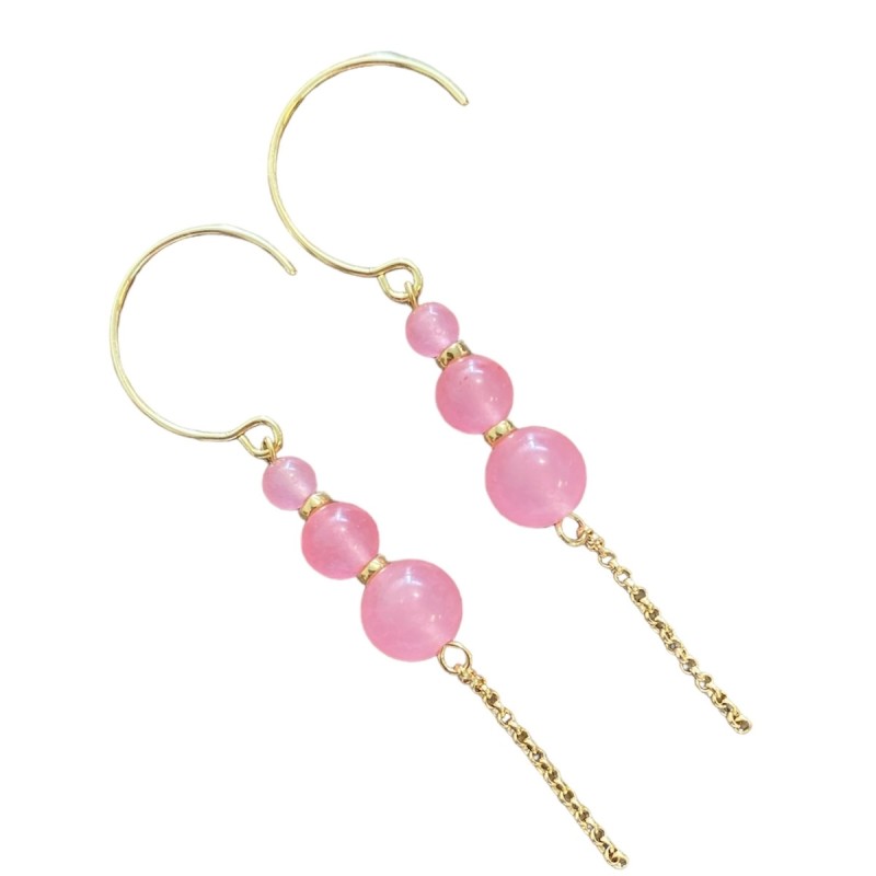 Creol Friihof Siig Guldbelagt Lyserøde Store Perler - Friihof + Siig Øreringe