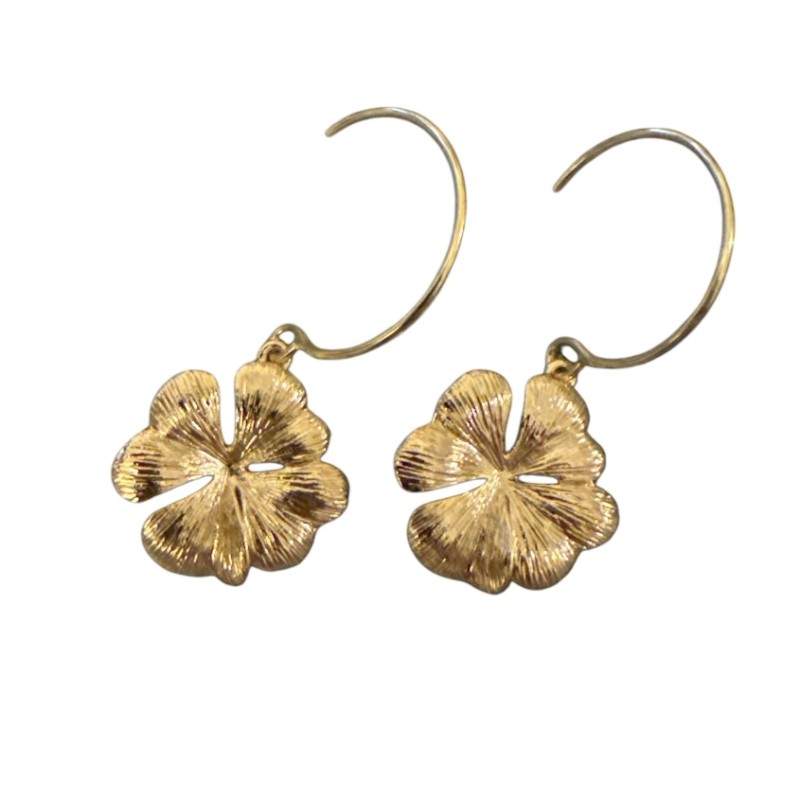 Creol Friihof Siig Guldbelagt Firkløver Blomst - Friihof + Siig Øreringe