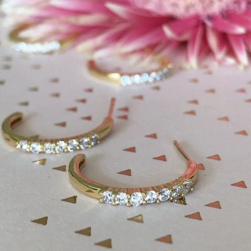 Fra Friihof Siig Guldbelagt Chanett - Friihof + Siig Øreringe