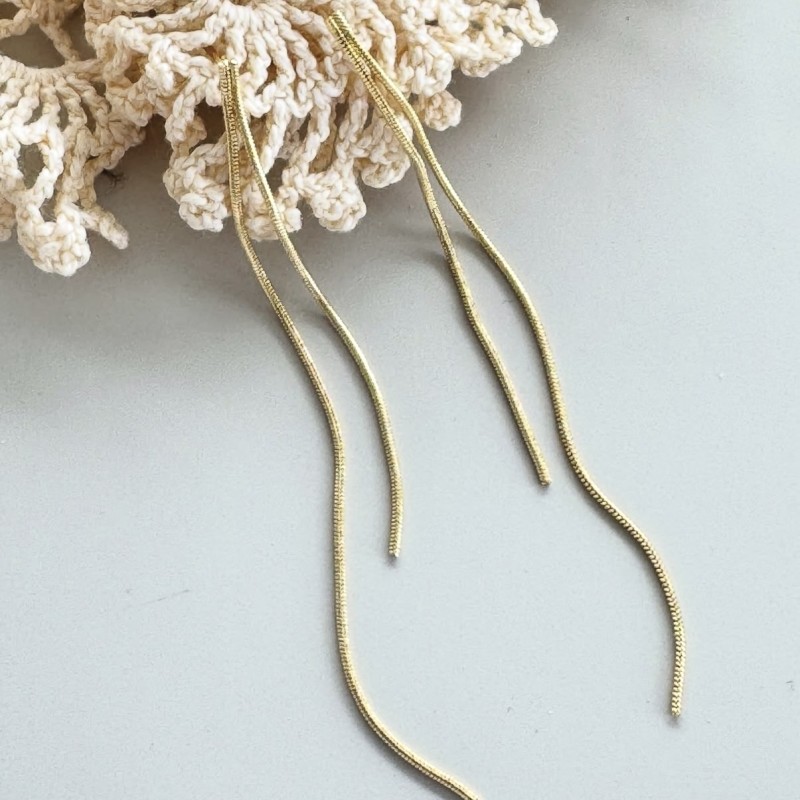 ørestikker Friihof Siig Guldbelagt Elegant String - Friihof + Siig Øreringe