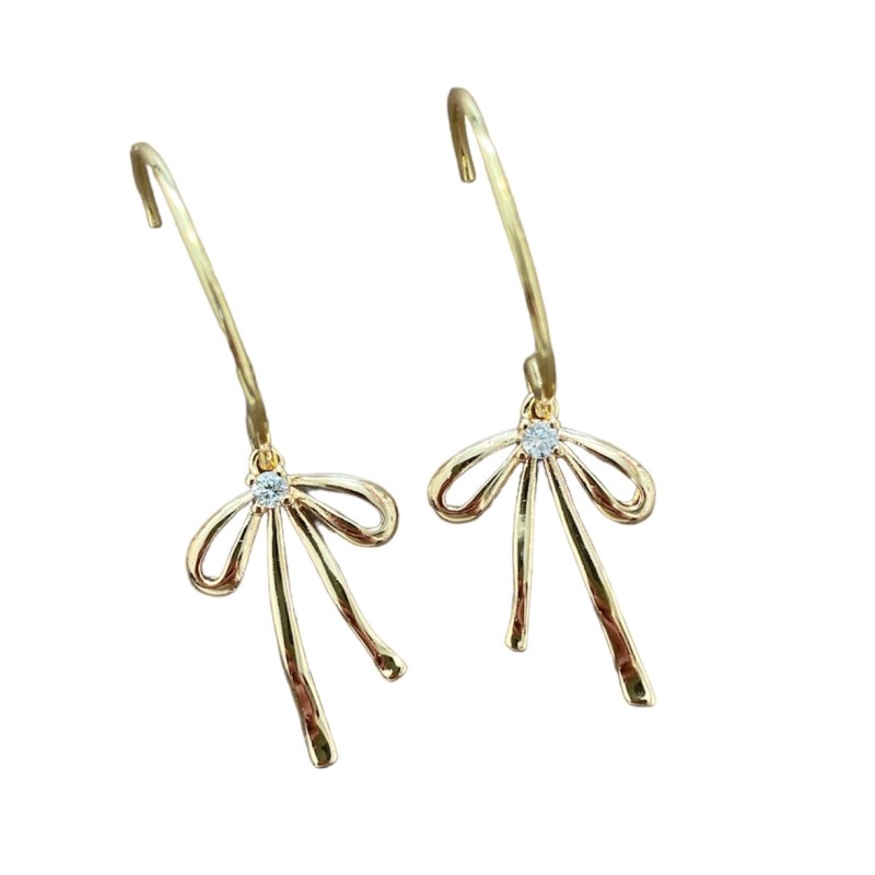 Creol Friihof Siig Guldbelagt Hænge Sløjfe Lille - Friihof + Siig Øreringe