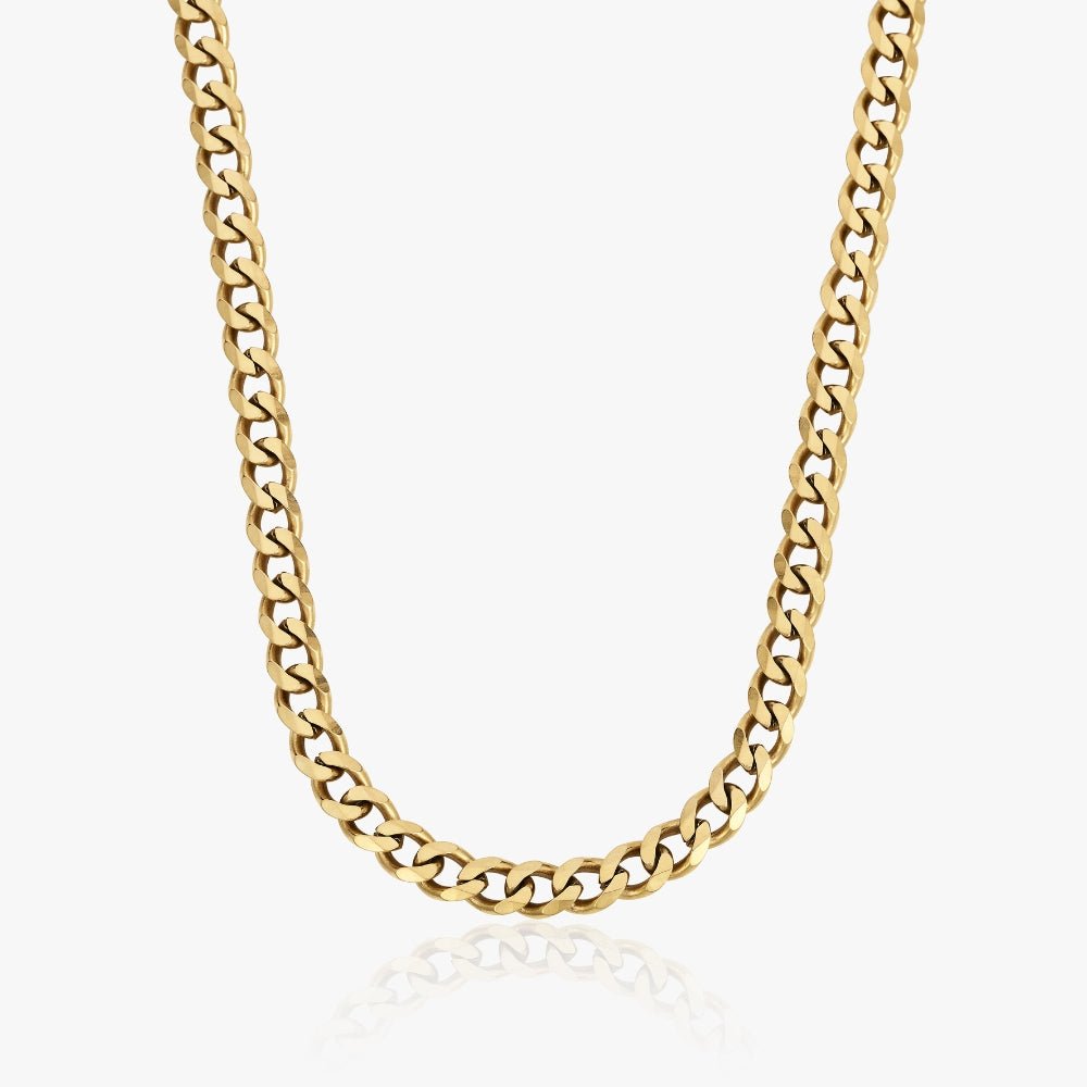 Panser Halskæde 14k Guldbelagt 6mm 5cm - Halskæder