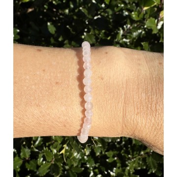 Rosa Kvarts Armbånd Facetslebet 4mm Krystal Armbånd Godkarmashop - Svet Kamenu Armbånd