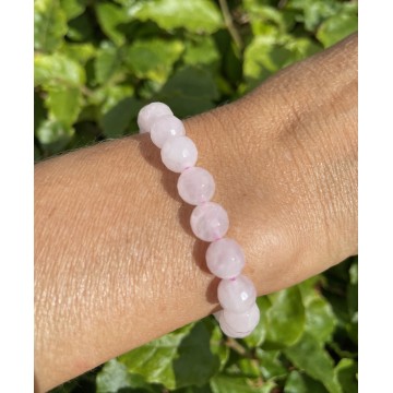 Rosa Kvarts Armbånd Facetslebet Kvarts Godkarmashop - Christian Emig Armbånd