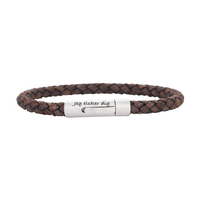 Son Noa Armbånd Mørkebrun Kalveskind 23cm - Armbånd  - 5711008270313