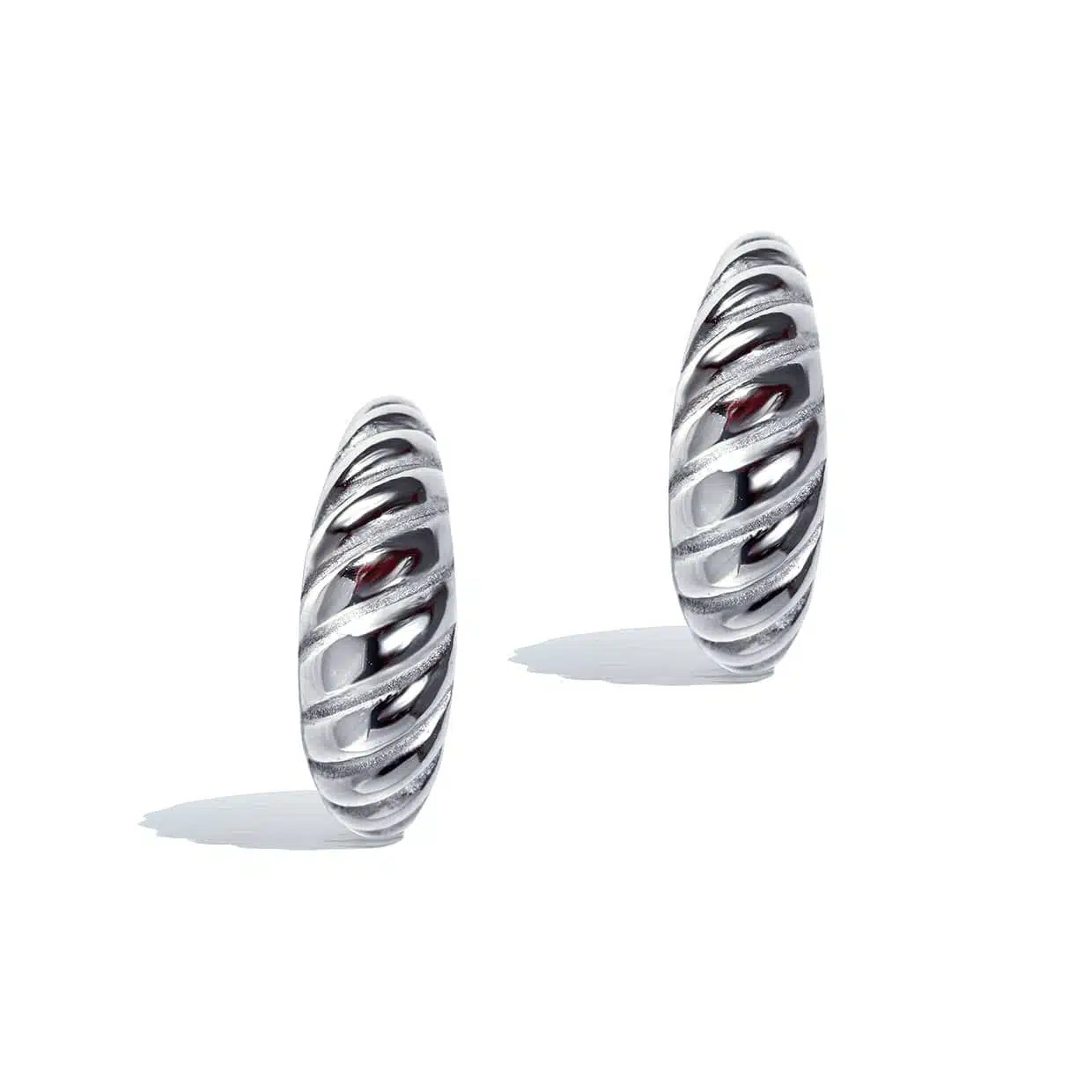 Bold Kurvede Sølv - Abelstedt Øreringe