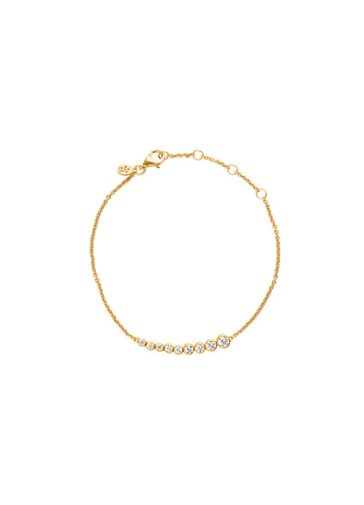 Bybiehl Stardust Flow Armbånd Forgyldt Sølv Med Sten 4610a - Bybiehl Armbånd