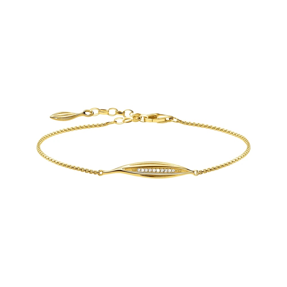 Thomas Sabo Charm Blad Guld Armbånd - Armbånd  - 4051245474091