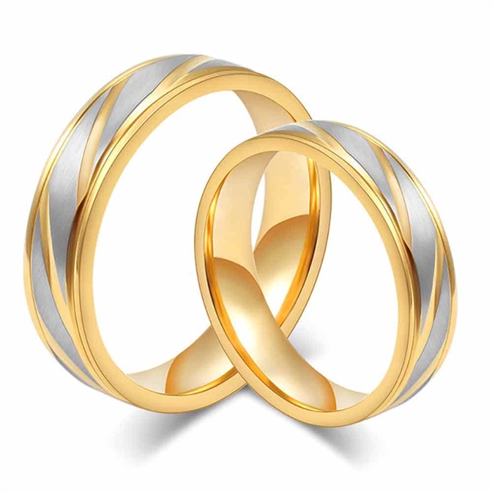 Golden Sunshine Ringen Til Forlovelse Eller Vielse - Fingerringe