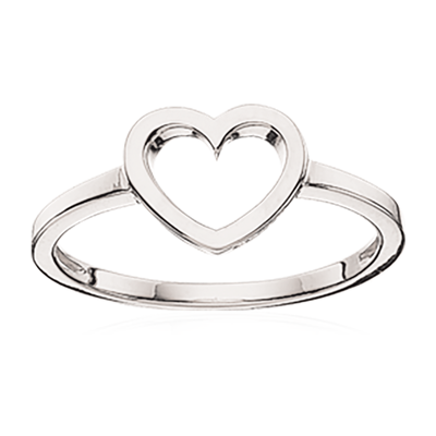 Sølv Hjerte Ring Fra Scrouples W7362 - Scrouples Fingerringe  - 1233690139517