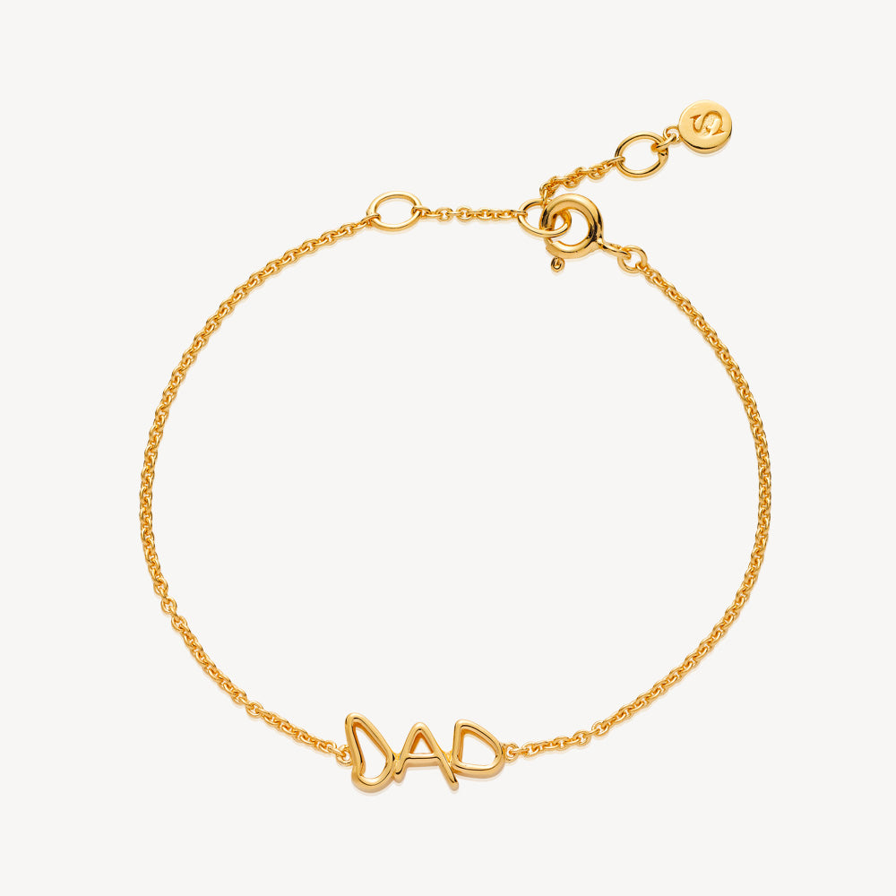 Guld Fam Dad Armbånd Forgyldt - Sistie Armbånd