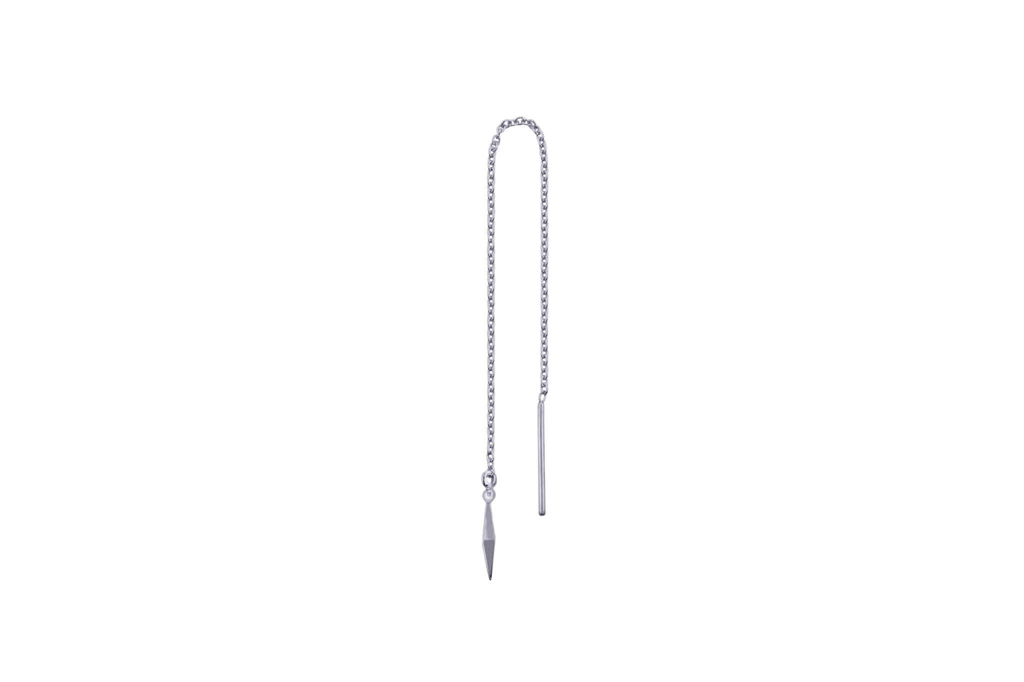 Sølv Spear Ear Chain Silver - Ix Studios Øreringe  - 5714534004902