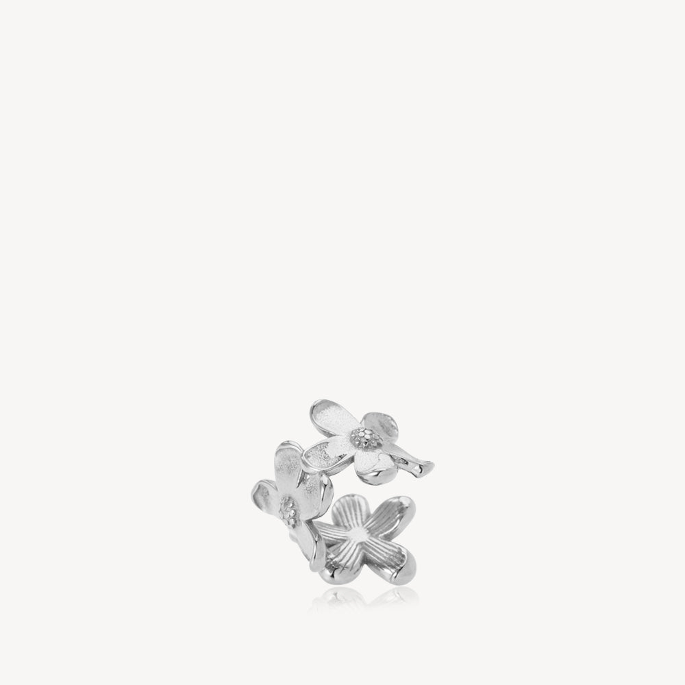 Sølv Camellia Ear Cuff Stål - Sistie2nd Øreringe