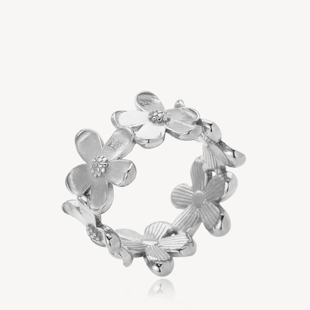 Sølv Camellia Ring Stål - Sistie2nd Armbånd